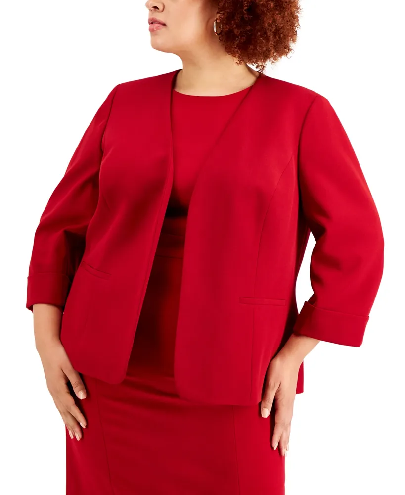 Kasper Plus Open Front Blazer