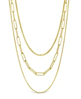 Sterling Forever Women's Kori Triple Layered Necklace