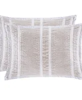 White Sand Driftwood Stripe Sham, King