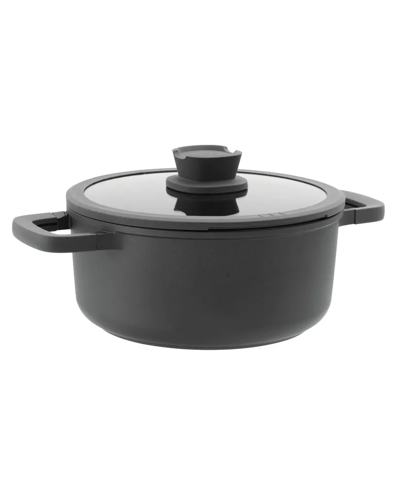 BergHOFF Leo Stone+ Nonstick Ceramic 10" Stock Pot with Lid Recycled, 4.6qt