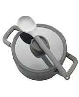 BergHOFF Leo Stone+ Nonstick Ceramic 11" Saute Pan with Lid 2-handle Recycled, 5qt
