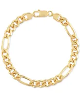Esquire Men's Jewelry Cuban Figaro Link Bracelet, Created for Macy's