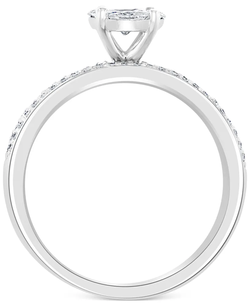 Effy Diamond Cluster Bridal Set (1/2 ct. t.w.) 14k White Gold