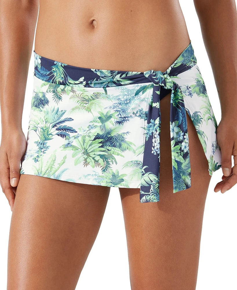 Tommy Bahama Palm Modern Side-Tie Skirt Swim Bottoms