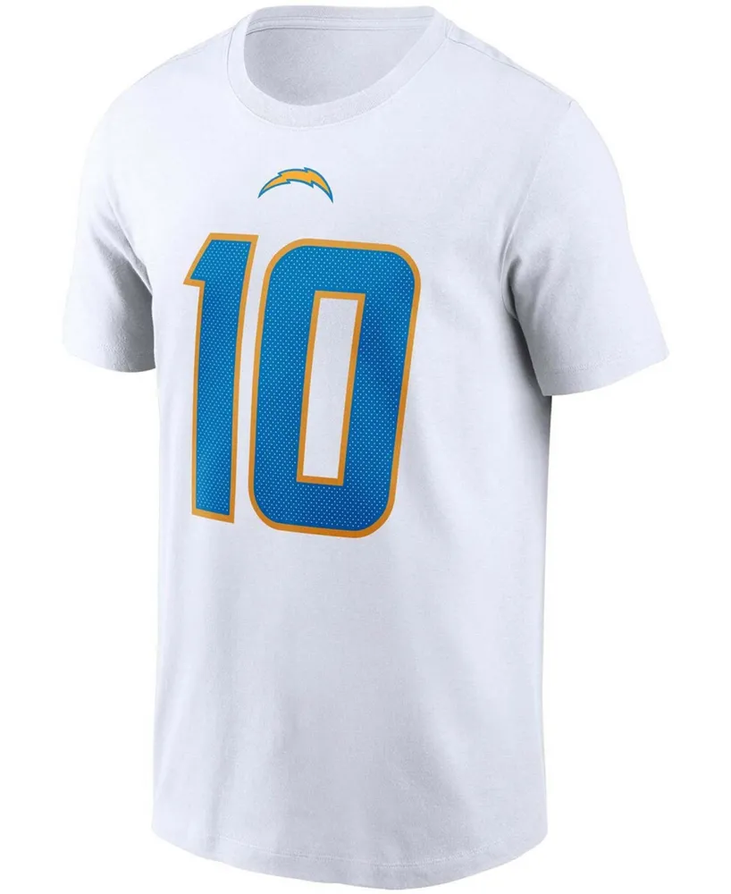Men's Nike Justin Herbert White Los Angeles Chargers Name and Number T-shirt