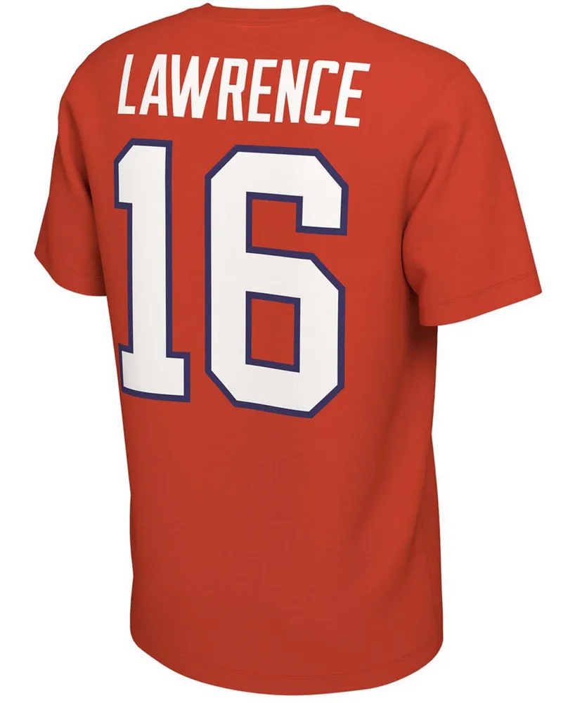 Men's Trevor Lawrence Orange Clemson Tigers Alumni Name Number T-shirt