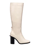 French Connection Women's Hailee Knee High Heel Riding Boots