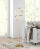Basso Torchiere 3 Light Floor Lamp with Glass Shades