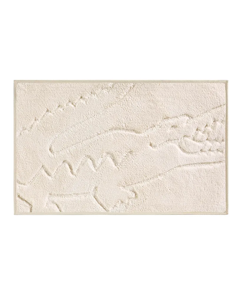 Lacoste Heritage Supima Cotton Bath Towel, Chalk, 30 x 54