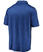 Men's Heathered Royal Kansas City Royals Iconic Striated Primary Logo Polo