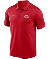 Men's Red Cincinnati Reds Cooperstown Collection Logo Franchise Performance Polo