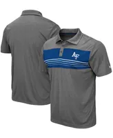 Men's Heathered Charcoal Air Force Falcons Smithers Polo