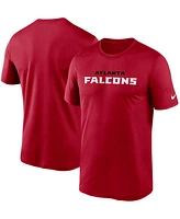 Men's Big and Tall Red Atlanta Falcons Wordmark Legend Performance T-shirt