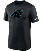 Men's Big and Tall Black Carolina Panthers Logo Essential Legend Performance T-shirt