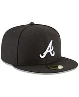 Men's Black Atlanta Braves 59FIFTY Fitted Hat