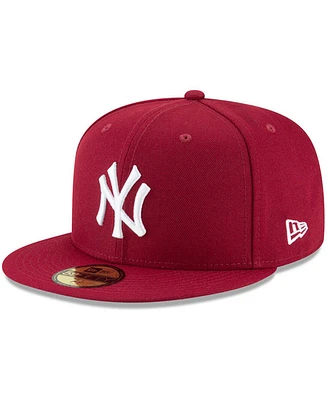 Men's Crimson New York Yankees Fashion Color Basic 59FIFTY Fitted Hat