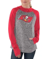 Women's Heathered Gray-Red Tampa Bay Buccaneers Championship Ring Pullover Hoodie - Heather Gray
