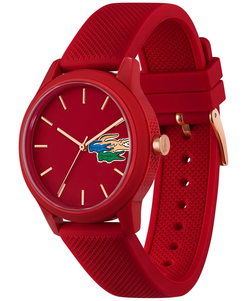 Lacoste Unisex Lacoste L.12.12 Red Silicone Strap Watch 36mm
