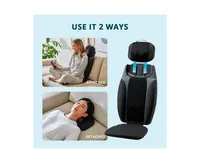 HoMedics 2-in-1 Shiatsu Massaging Seat Topper with Removable Massage Pillow and Heat