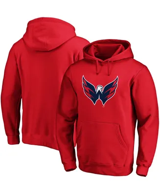 Men's Red Washington Capitals Primary Logo Pullover Hoodie