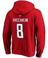 Men's Alexander Ovechkin Red Washington Capitals Authentic Stack Player Name and Number Pullover Hoodie