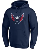 Men's Navy Washington Capitals Primary Logo Pullover Hoodie