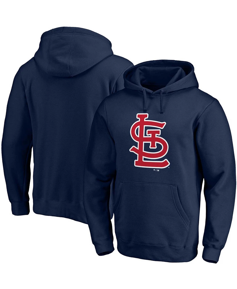 Men's Navy St. Louis Cardinals Official Logo Pullover Hoodie