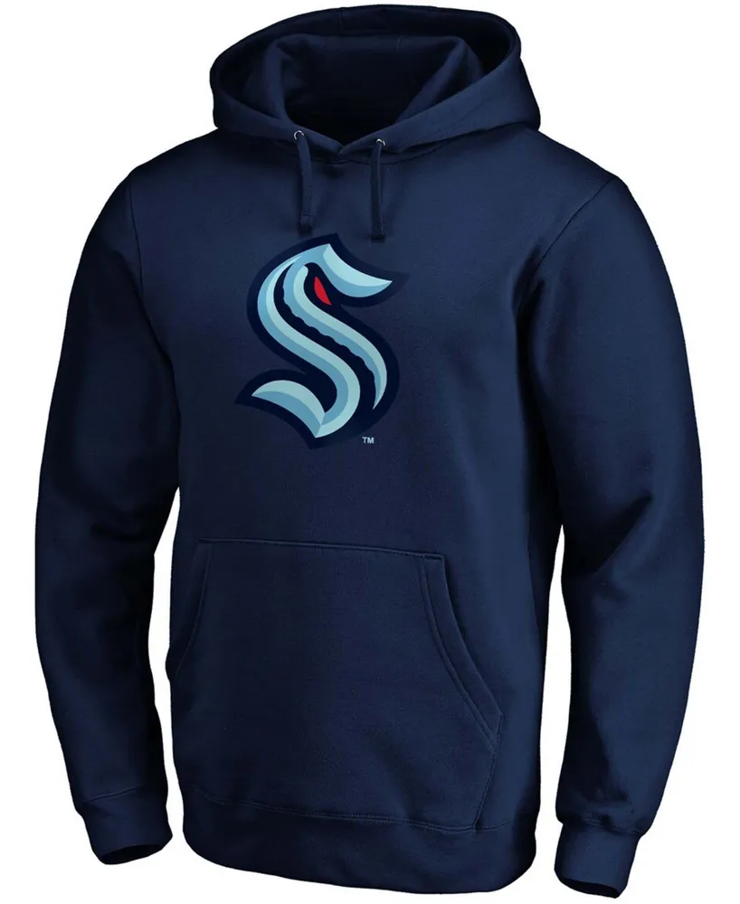 Men's Big and Tall Navy Seattle Kraken Primary Logo Pullover Hoodie