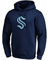 Men's Big and Tall Navy Seattle Kraken Primary Logo Pullover Hoodie