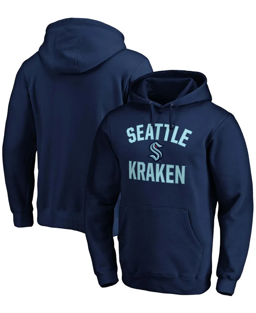 Men's Navy Seattle Kraken Victory Arch Pullover Hoodie