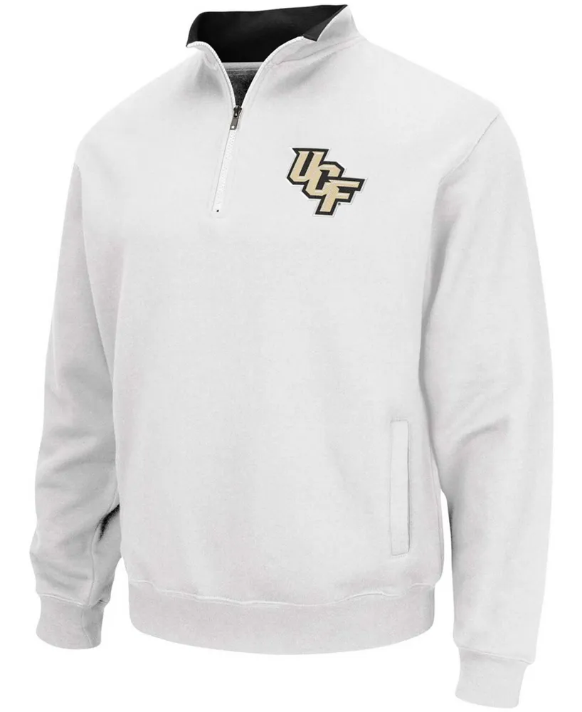 Men's Colosseum White Ucf Knights Tortugas Logo Quarter-Zip Pullover Jacket