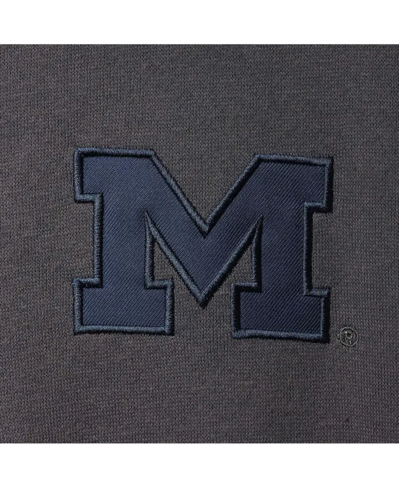 Men's Charcoal Michigan Wolverines Tortugas Logo Quarter-Zip Jacket