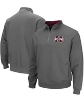 Men's Charcoal Mississippi State Bulldogs Tortugas Logo Quarter-Zip Jacket