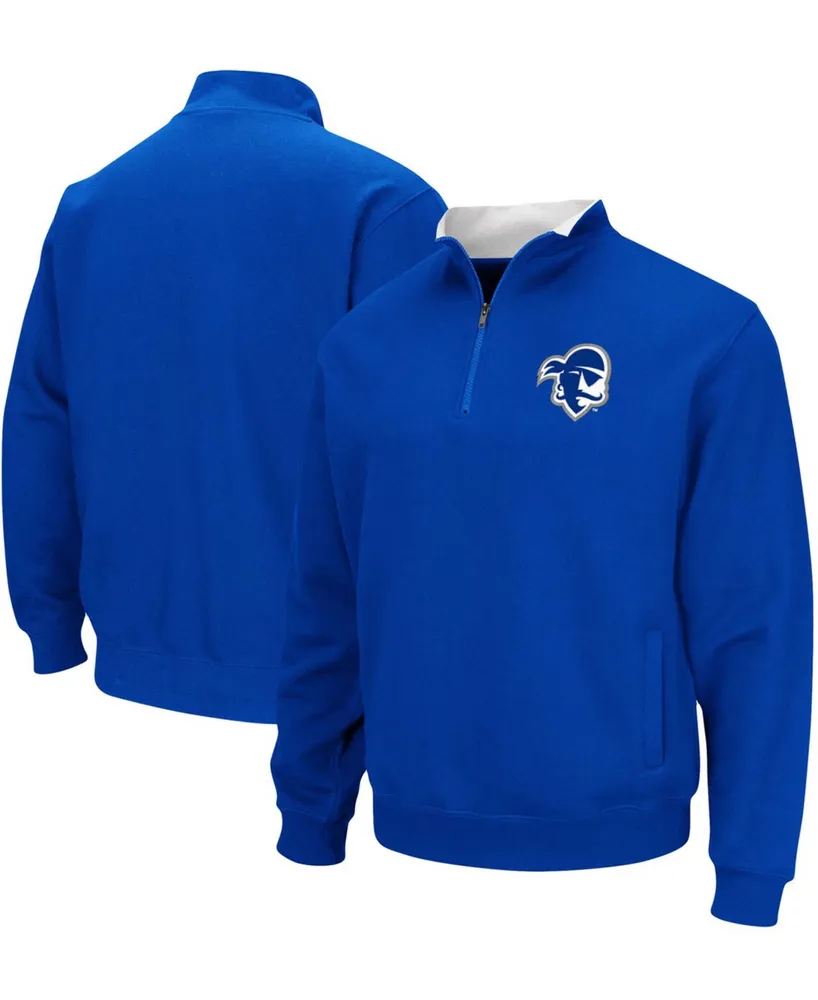 Men's Blue Seton Hall Pirates Tortugas Logo Quarter-Zip Jacket