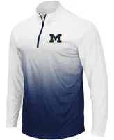 Men's Navy Michigan Wolverines Magic Team Logo Quarter-Zip Jacket