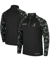 Men's Black Alabama Crimson Tide Oht Military-Inspired Appreciation Take Flight Raglan Quarter-Zip Jacket