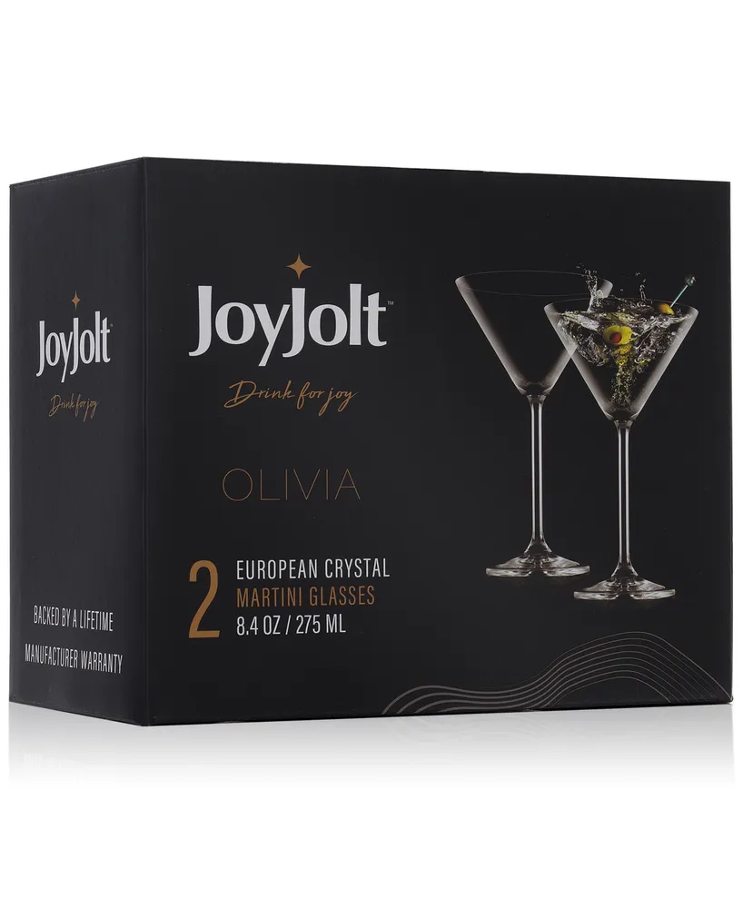 JoyJolt Olivia Martini Glasses, Set of 4