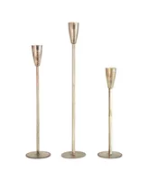 Taper Holders, Set of 3 - Gold