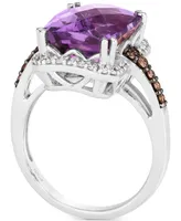 Le Vian Grape Amethyst (5-1/10 ct. t.w.) & Diamond (1/3 ct. t.w.) Statement Ring in 14k White Gold