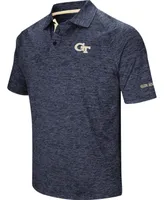 Men's Heather Navy Georgia Tech Yellow Jackets Down Swing Polo Shirt