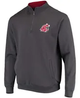 Men's Charcoal Washington State Cougars Tortugas Logo Quarter-Zip Jacket