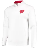 Men's White Wisconsin Badgers Tortugas Logo Quarter-Zip Jacket