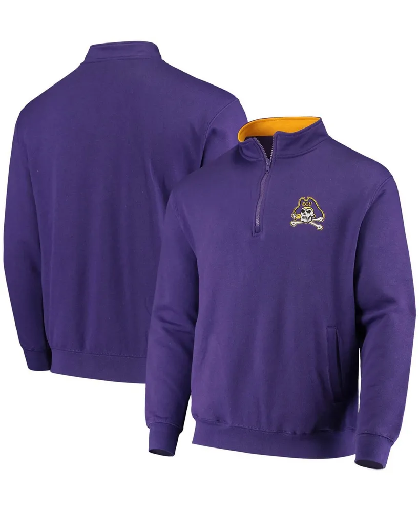 Men's Purple Ecu Pirates Tortugas Logo Quarter-Zip Jacket