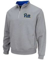 Men's Heather Gray Pitt Panthers Tortugas Team Logo Quarter-Zip Jacket