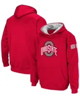 Big Boys Scarlet Ohio State Buckeyes Logo Pullover Hoodie