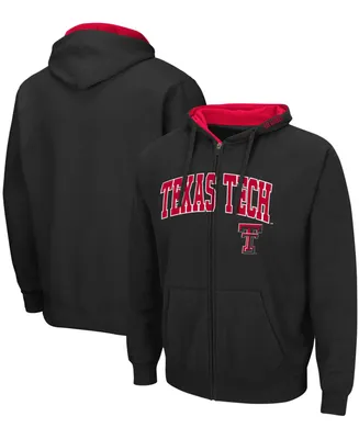 Men's Black Texas Tech Red Raiders Arch Logo 3.0 Full-Zip Hoodie