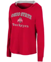 Women's Scarlet Ohio State Buckeyes Catalina Hoodie Long Sleeve T-shirt