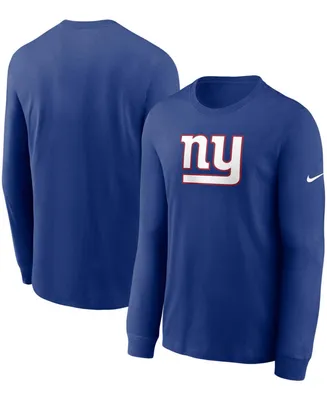 Men's Nike Royal New York Giants Primary Logo Long Sleeve T-shirt