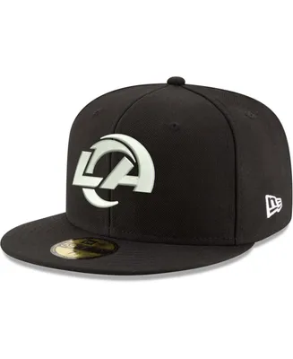 Men's Black Los Angeles Rams B-Dub Logo 59Fifty Fitted Hat