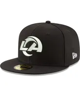 Men's Black Los Angeles Rams B-Dub Logo 59Fifty Fitted Hat